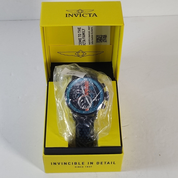 Invicta NWT 48mm S1 Rally Black and Teal Driving Watch - Picture 3 of 13